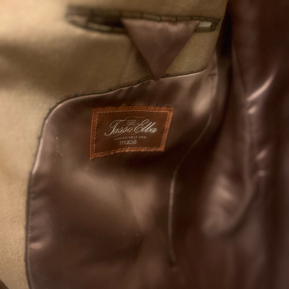 Tasso Elba Tan and Brown Lined Jacket